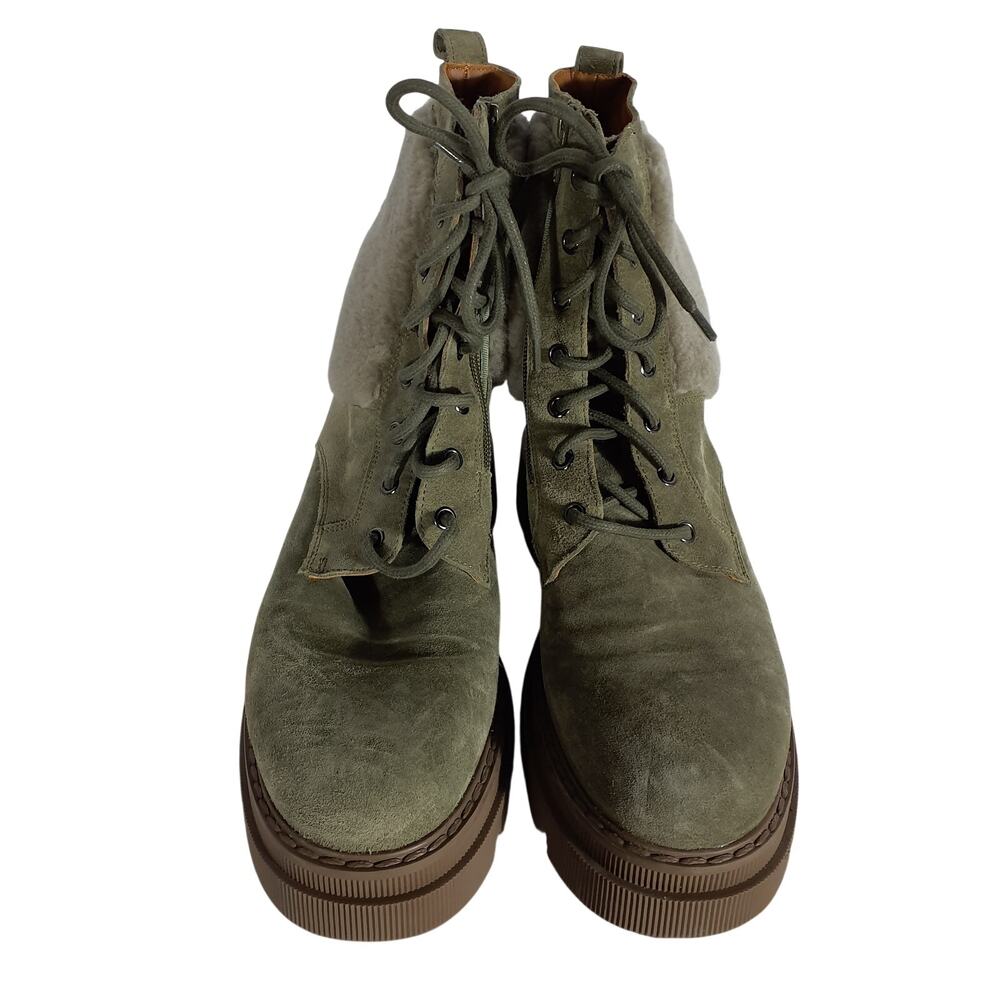 Voile Blanche Shearling Lined Olive Green Cleofe Boots Size 11 US / 41 EU - Picture 5 of 6